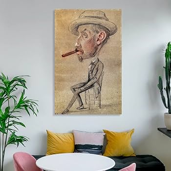 クロード・モネ、葉巻を吸う伊達男、希少画集画、新品高級額、額装付 クロード・モネ、葉巻を吸う伊達男、希少画集画、新品高級額